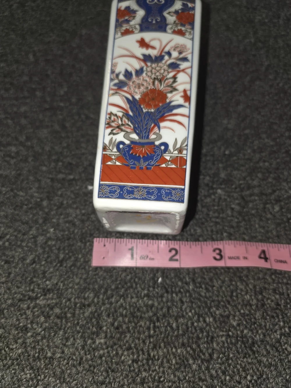 Vintage Imari Style Oriental Floral Porcelain Vase